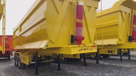 Made in China Triaxial Truck Dump Trailer Rear Dump Semi Trailer
